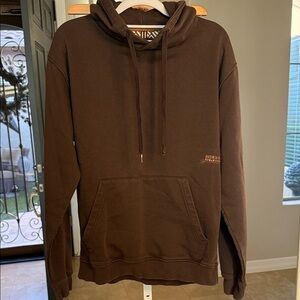 DENIM AND FLOWER RICKY SINGH Brown Hoodie Sweatshirt